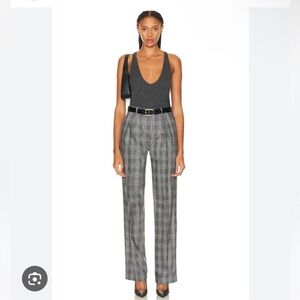 Nili Lotan Gray Checkered Women's Trousers (altered)
